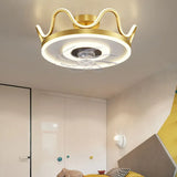 Design floreale a led oro moderna luce ventilatore