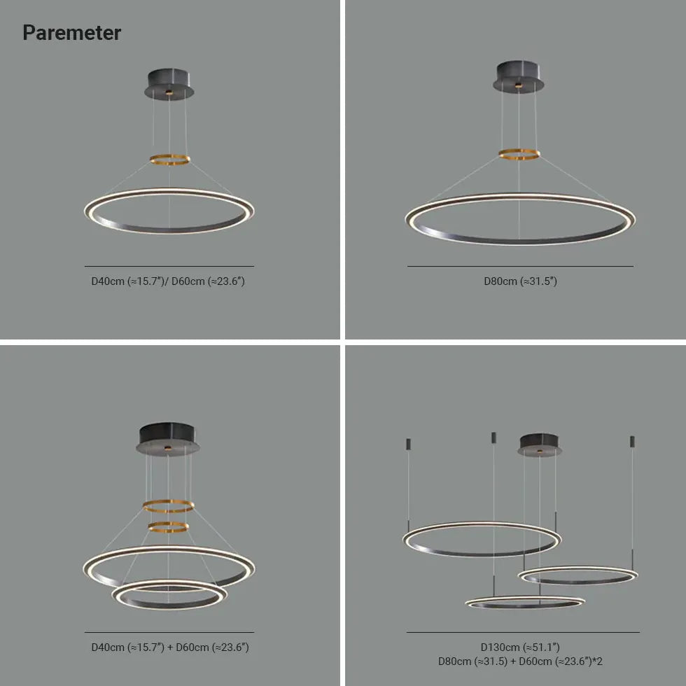 Plafoniera Lampadario Moderno Sottile Anello LED