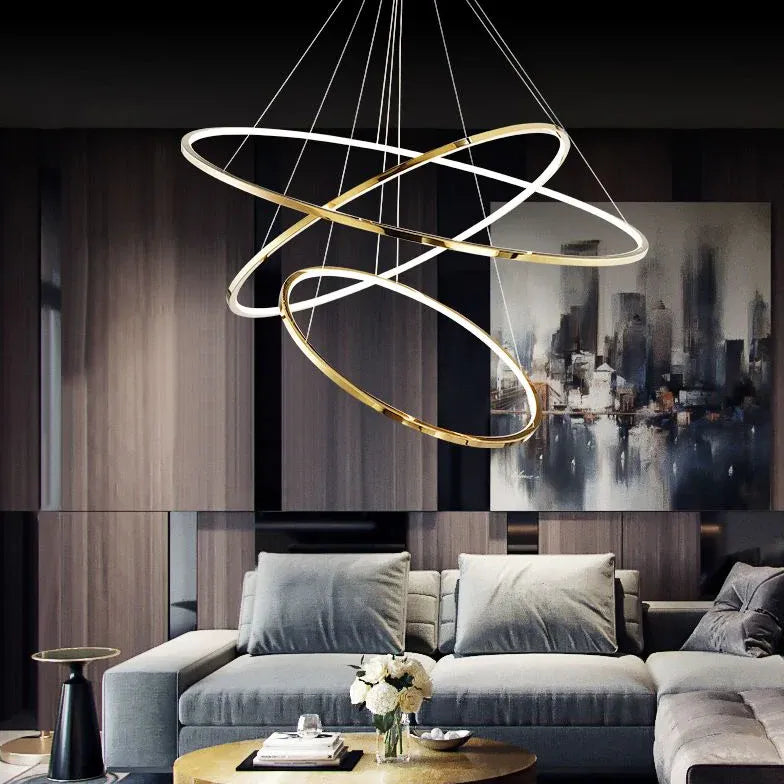 Ideal Lux Lampadari Moderni Oro e Cerchi