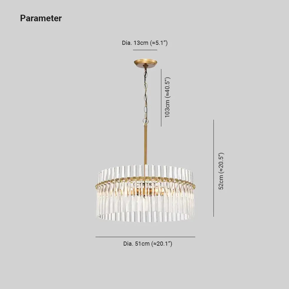 Ring Crystal Gold Living Room Pendant Light