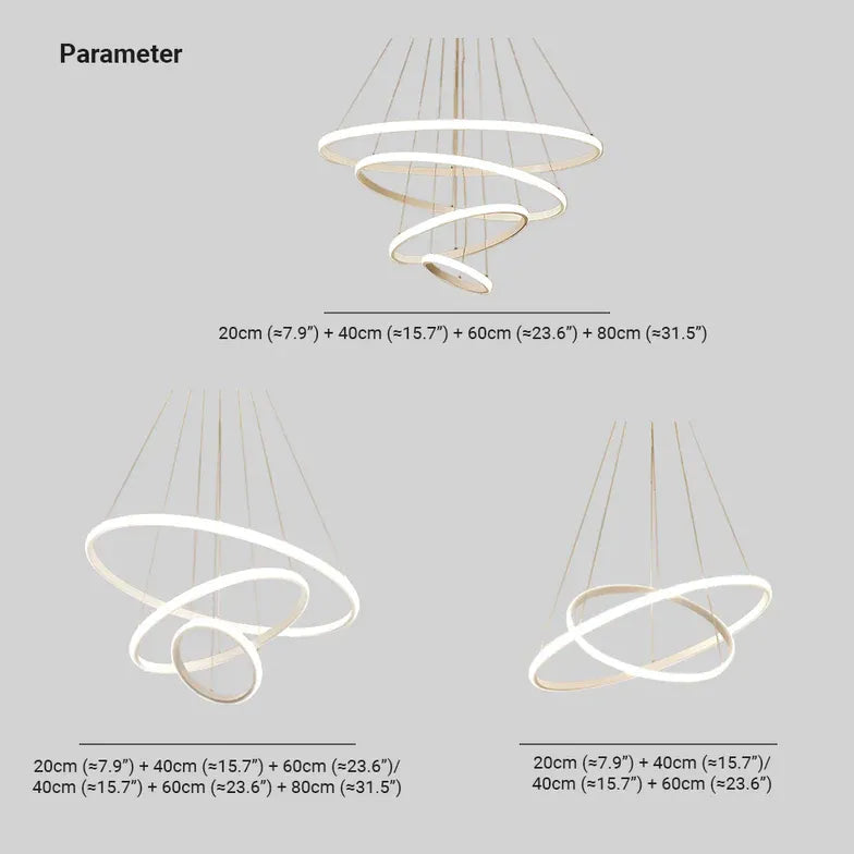 ring-shaped led modern pendant light