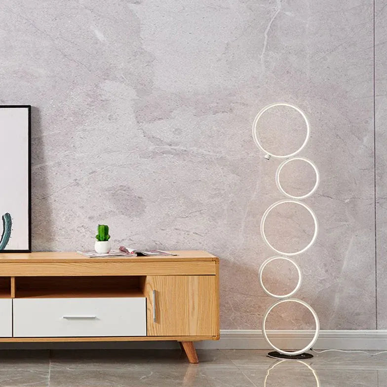 Design dell'anello circolare Lampada a LED nera