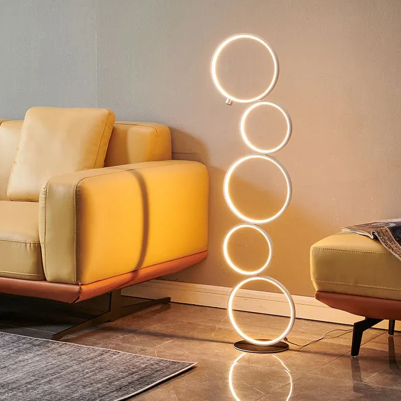 Design dell'anello circolare Lampada a LED nera