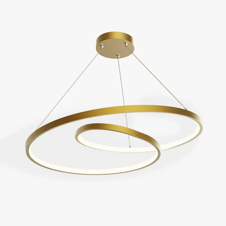 Ring-Shaped Design Gold Modern Pendant Light