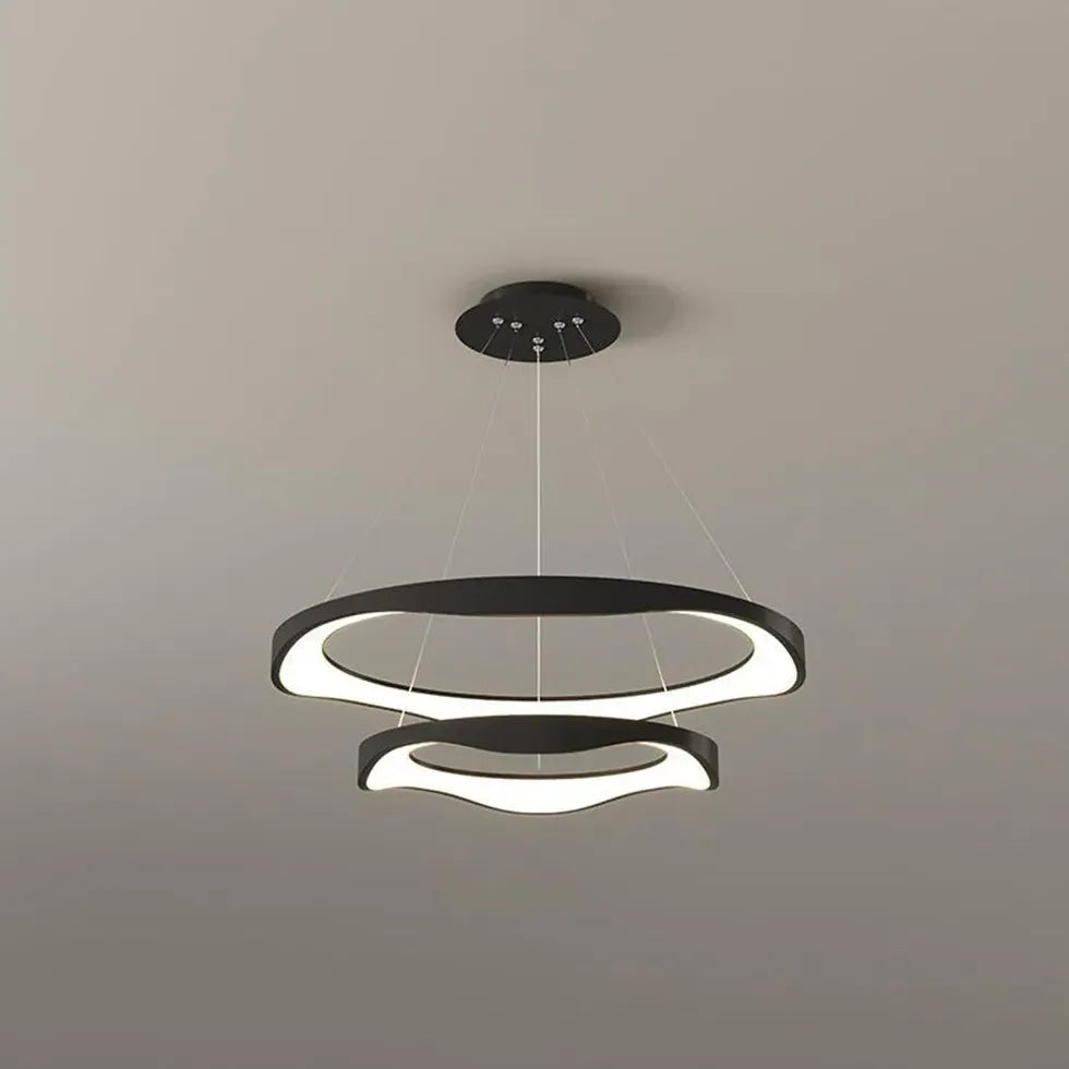 Ring-shaped Metal Acrylic LED Living Room Pendant Light