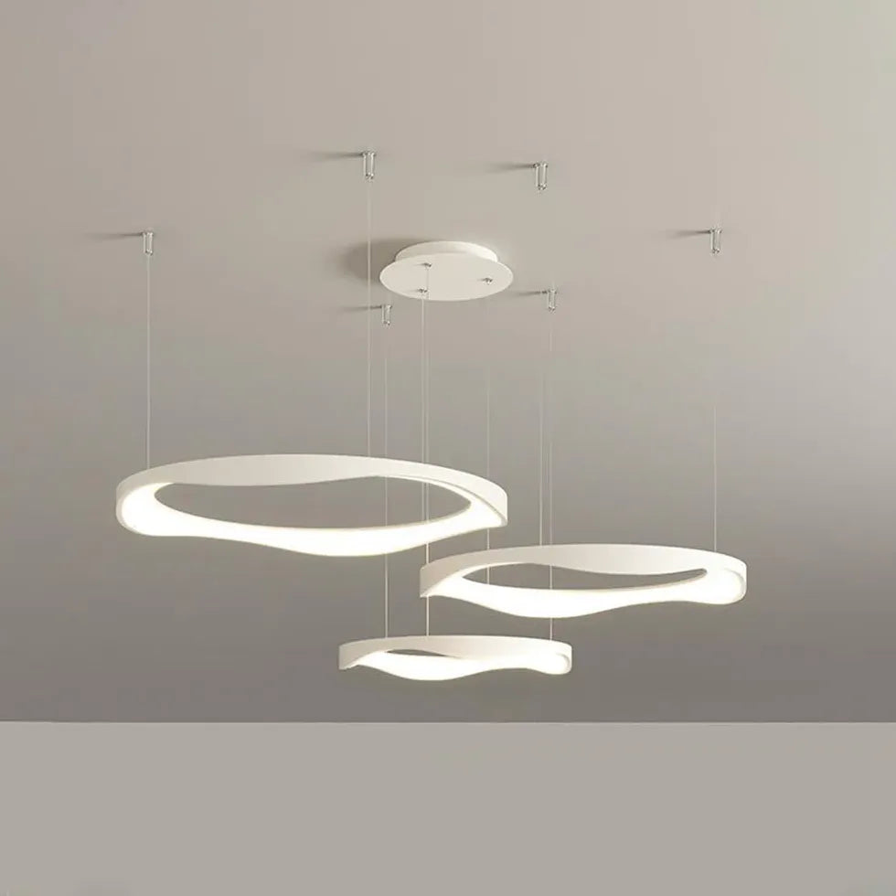 Ring-shaped Metal Acrylic LED Living Room Pendant Light