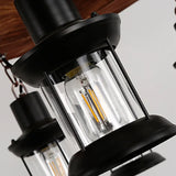 Lampadari Industriali Grandi in Legno Esagonale