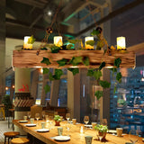 Rectangular Wooden Decor Dining Room Pendant Light