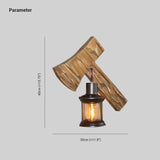 Applique in Legno Design Lanterna Vintage