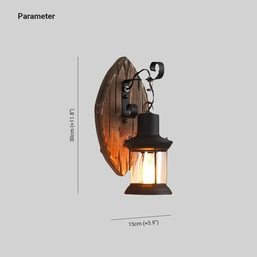 Lampade da Muro Industriali Foglia con Lanterna