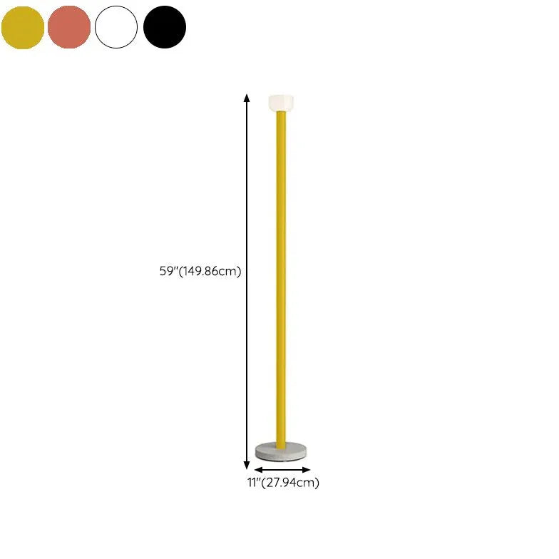 Lampada da pavimento a LED tubolare nera