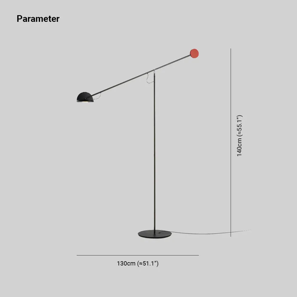 Design a braccio lungo lampada da pavimento minimalista lineare