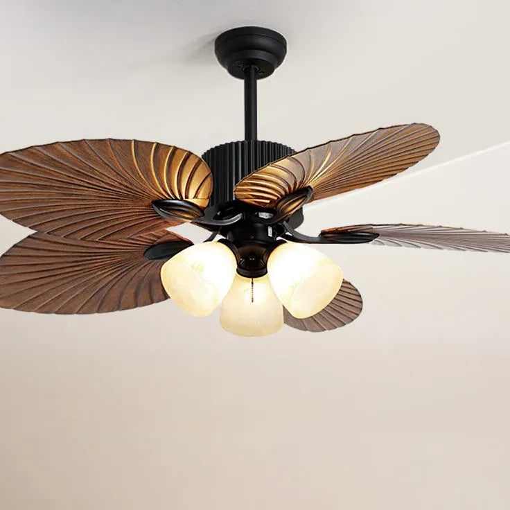 Pull Chain Vintage Design Living Room Fan Light