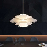 Flower-shaped White Dining Room Pendant Light