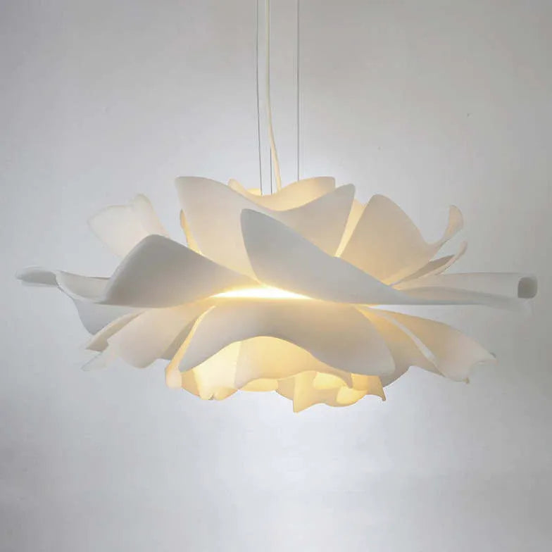 Flower-shaped White Dining Room Pendant Light