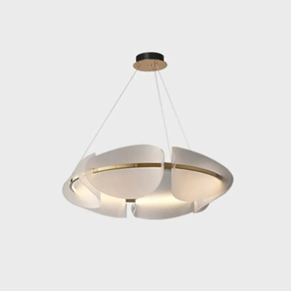 Lampadario LED cerchio design segmentato