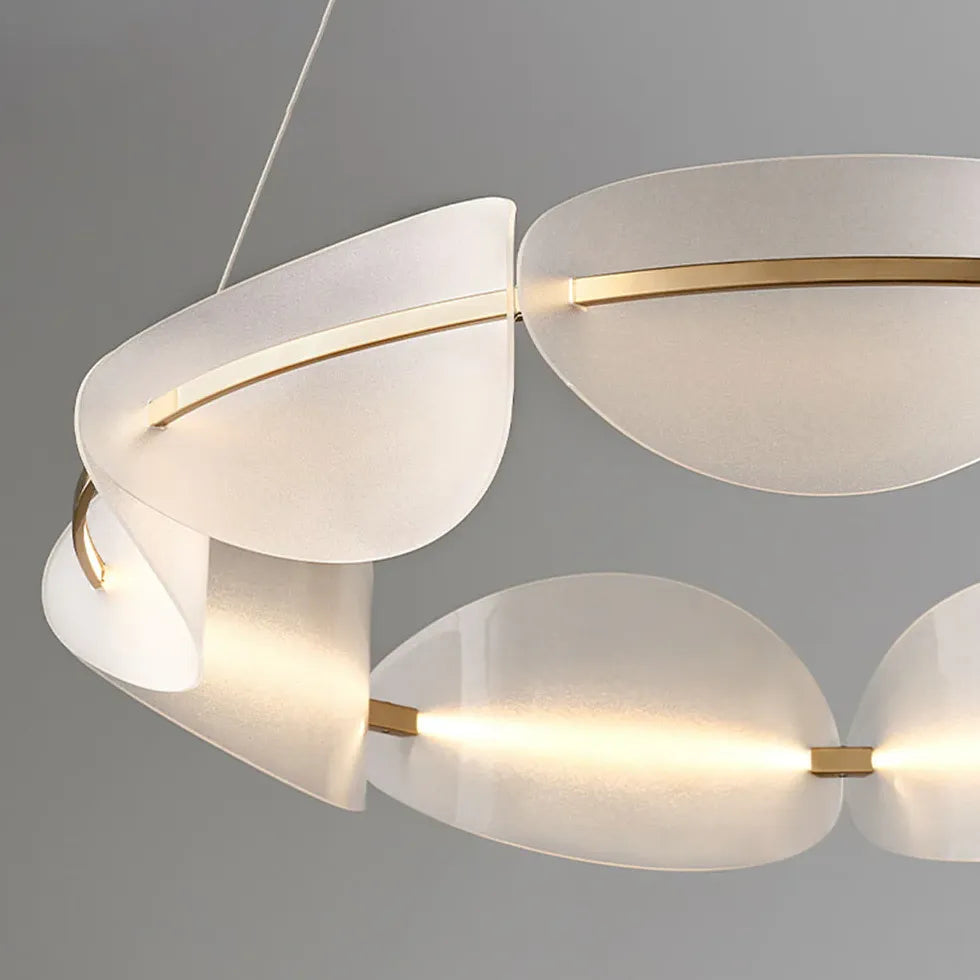 Lampadario LED cerchio design segmentato