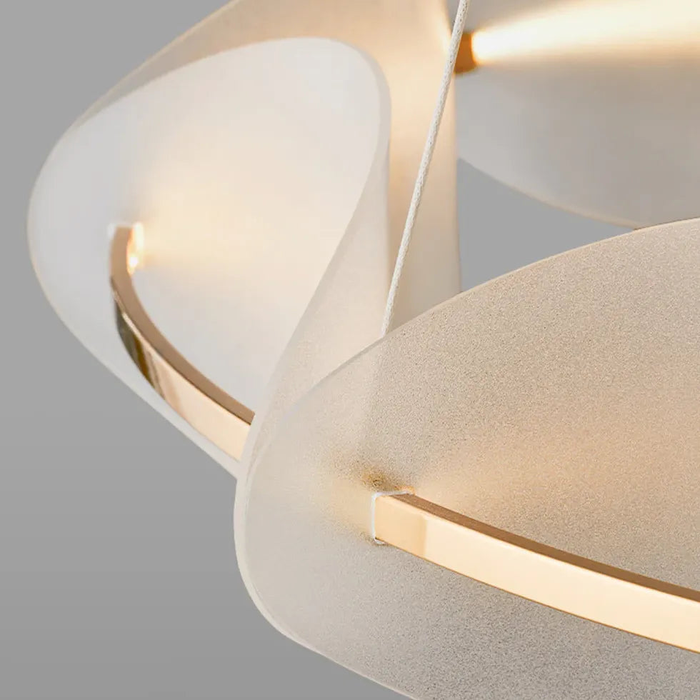 Lampadario LED cerchio design segmentato