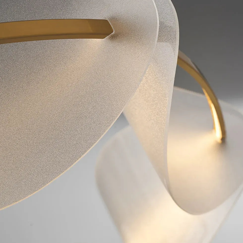 Lampadario LED cerchio design segmentato