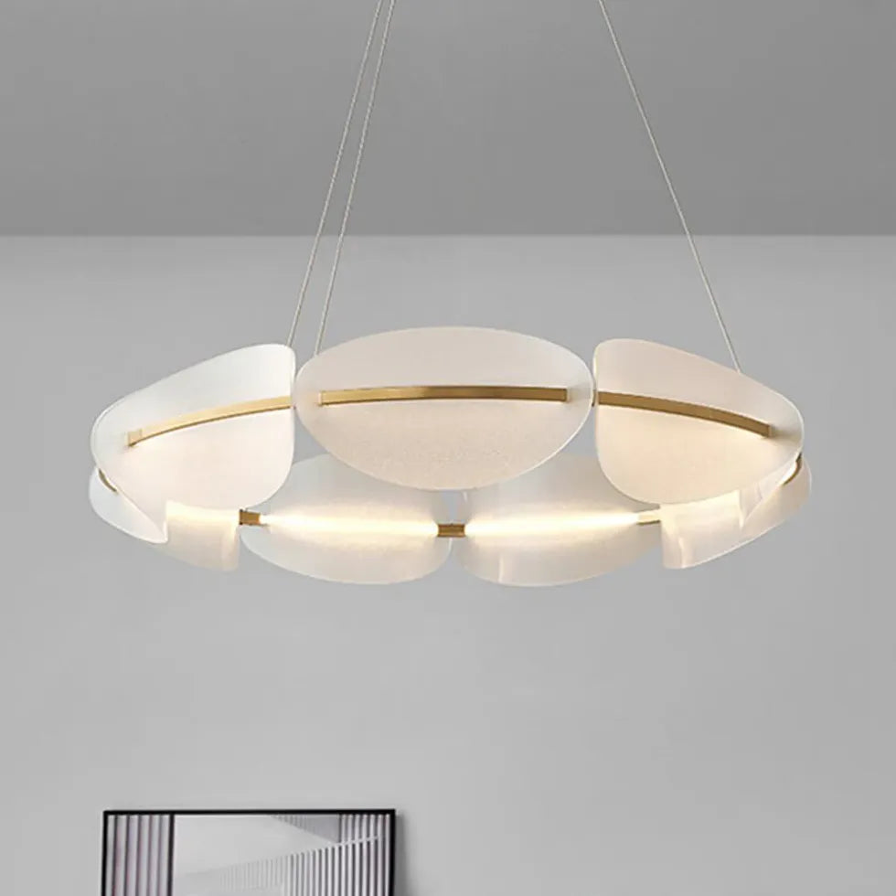 Lampadario LED cerchio design segmentato