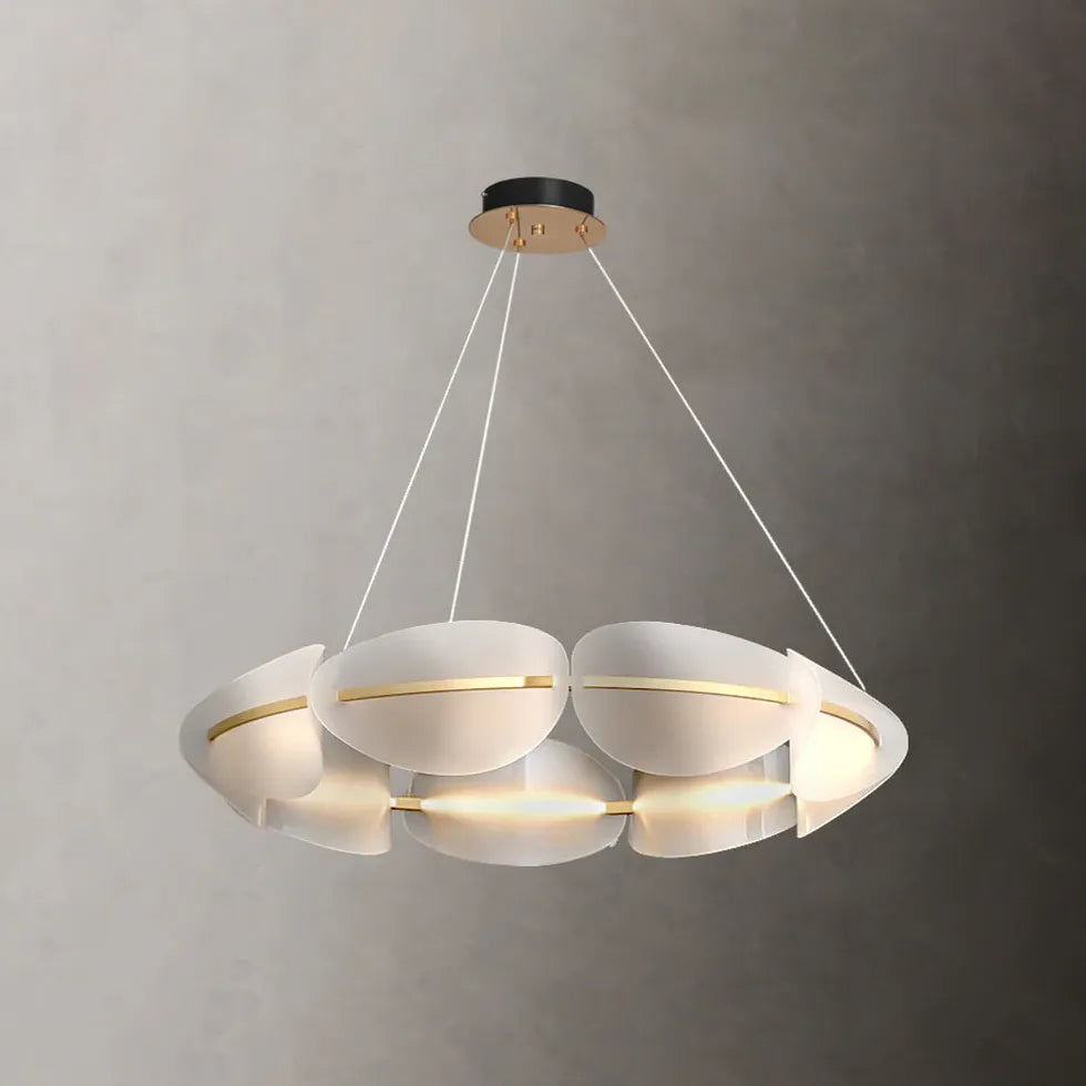 Lampadario LED cerchio design segmentato