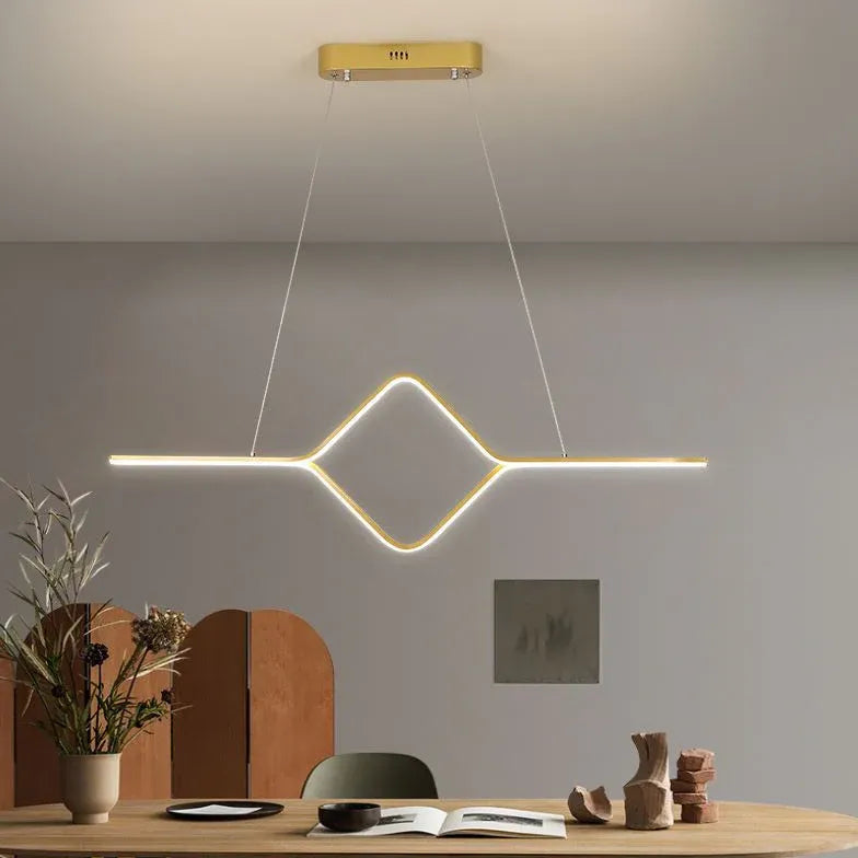 Minimalist Wavy Line Design LED Pendant Light