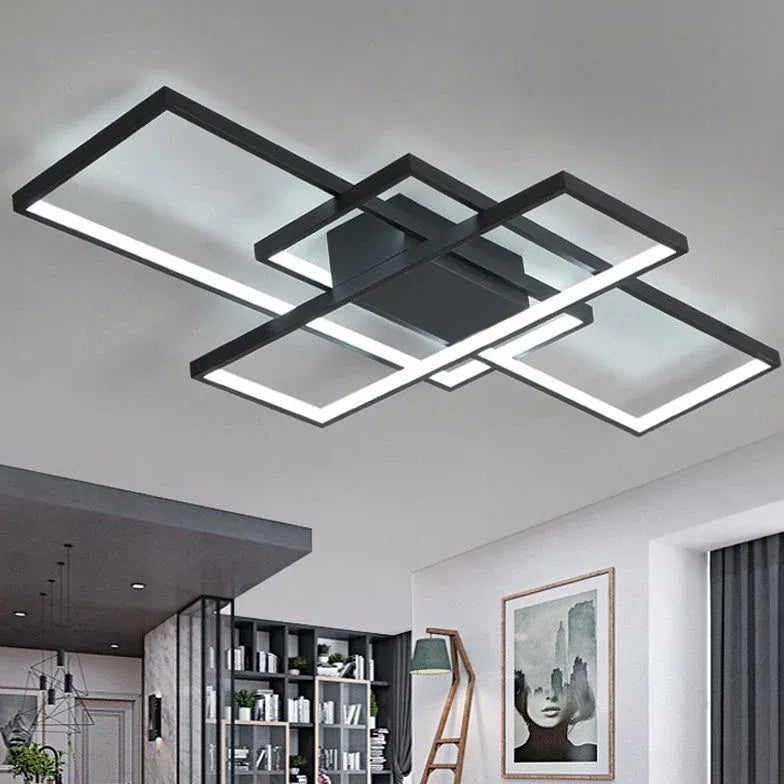 Multi-Rectangular Frame Modern Pendant Light