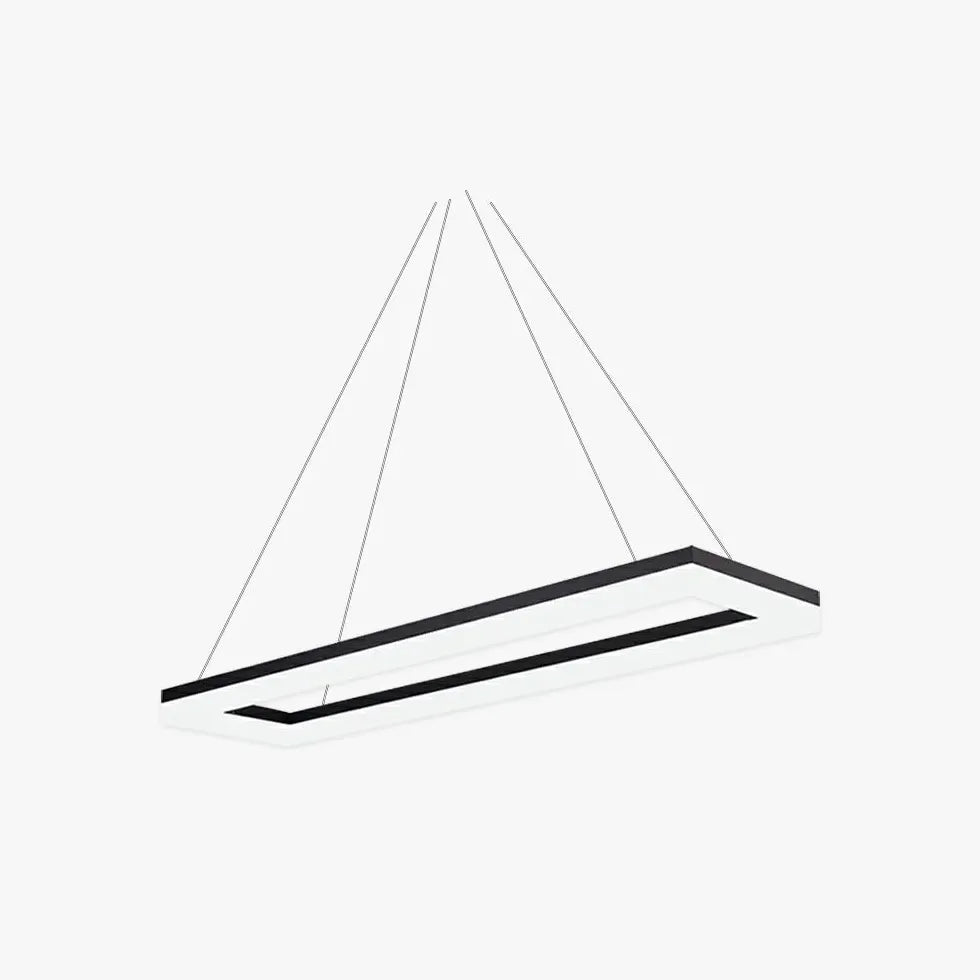 Rectangular Black LED Office Pendant Light