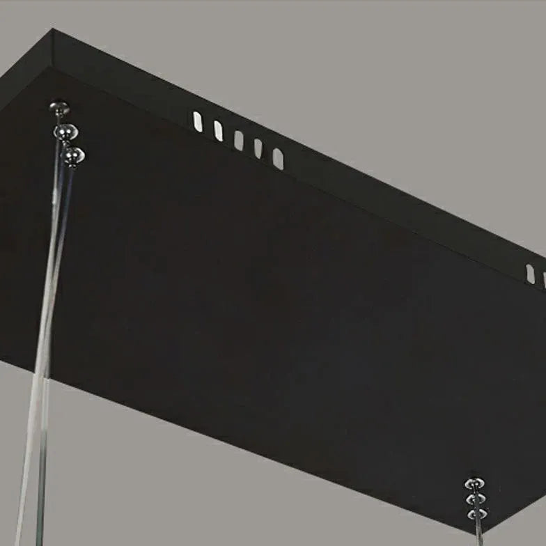 Rectangular Black LED Office Pendant Light