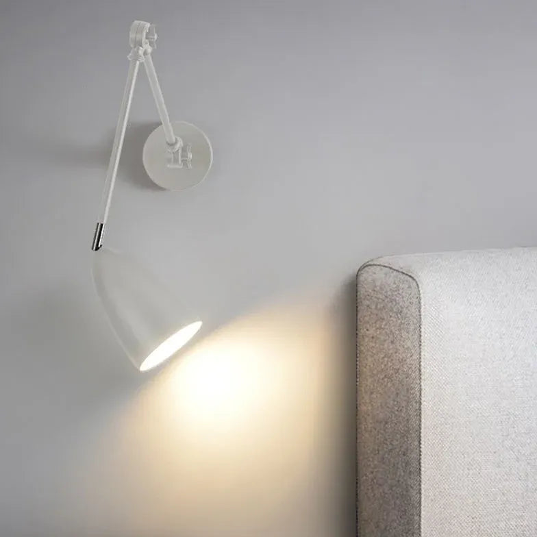 Conical Shade Adjustable Bedside Spotlight