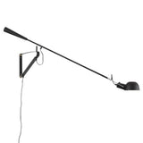 Minimalista Lampada da Parete Braccio Lungo Nero