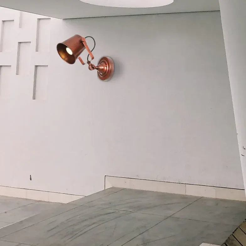 Applique Moderna Nera Regolabile Industriale Forma Cilindrica