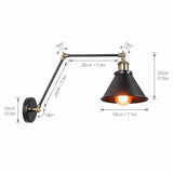 Faretti industriale da parete regolabili neri