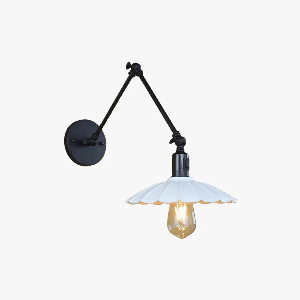 Applique a Braccio da Parete Design Floreale Vintage