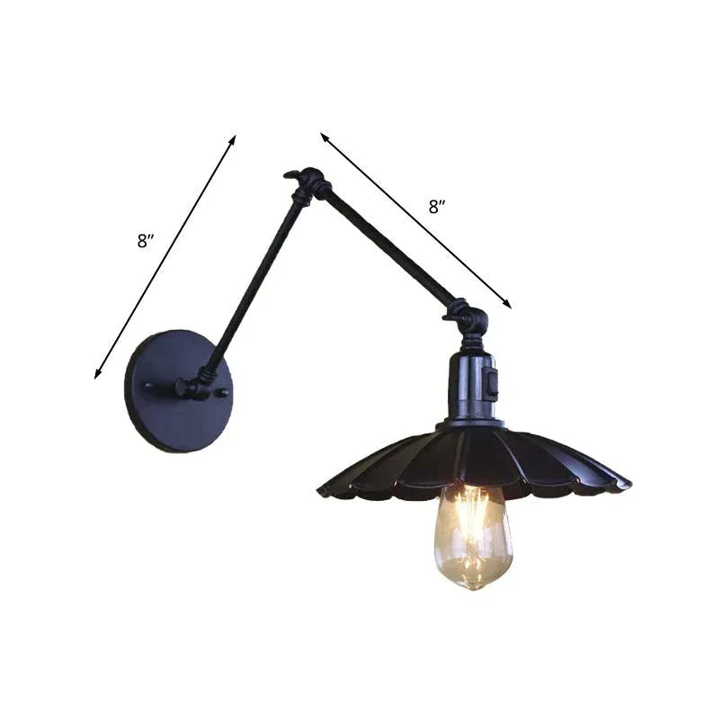 Applique a Braccio da Parete Design Floreale Vintage