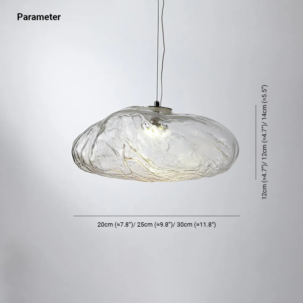 Irregular Shaped Glass Shade Modern Pendant Light