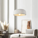 Round Minimalist Modern White Pendant Light