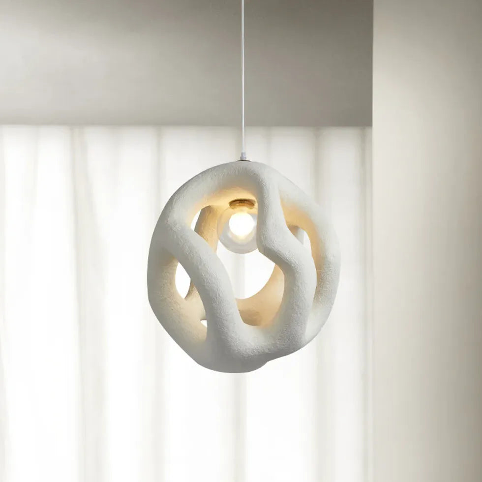 Spherical Hollow Lampshade Sand Modern Pendant Light