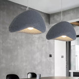 Irregular Pebble Texture Lampshade Modern Pendant Light