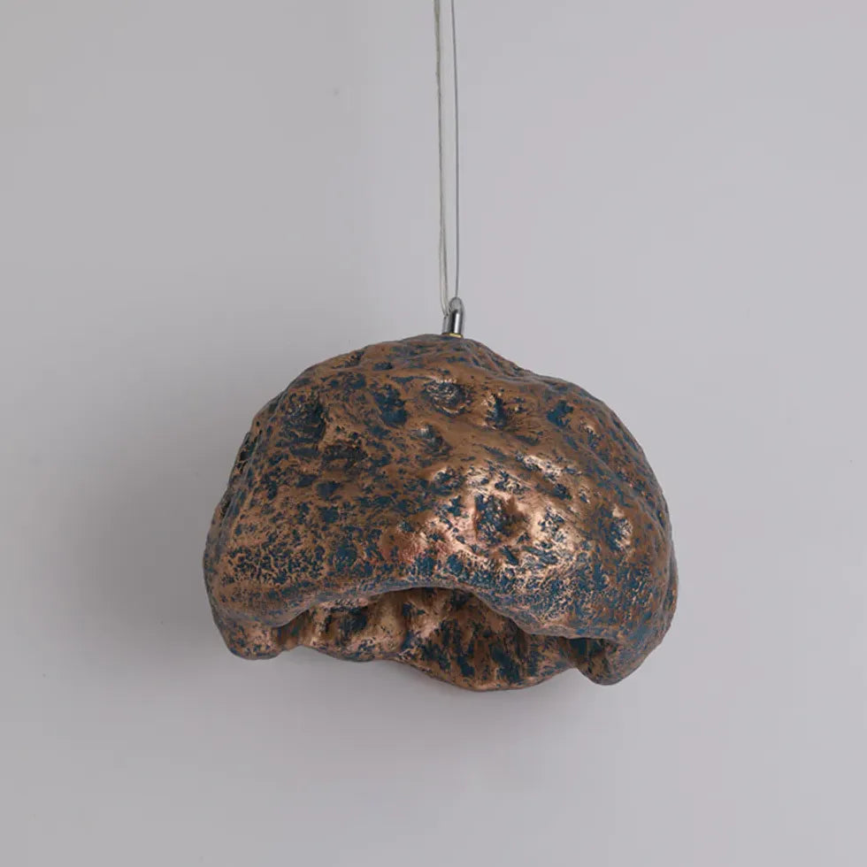 Faux Stone Resin Single Bedroom Pendant Light