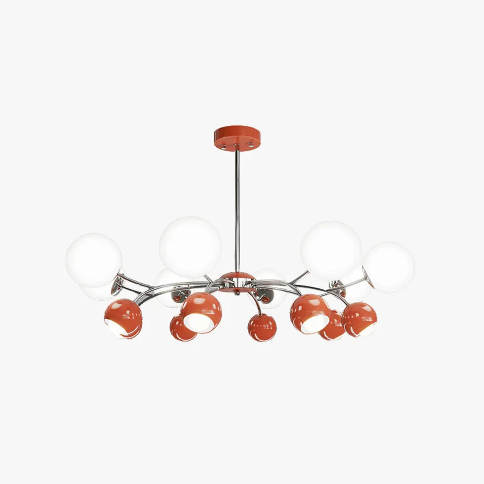 Two Tone Multi-Ball Radial Chandelier