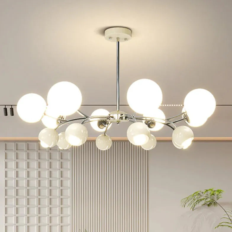 Two Tone Multi-Ball Radial Chandelier