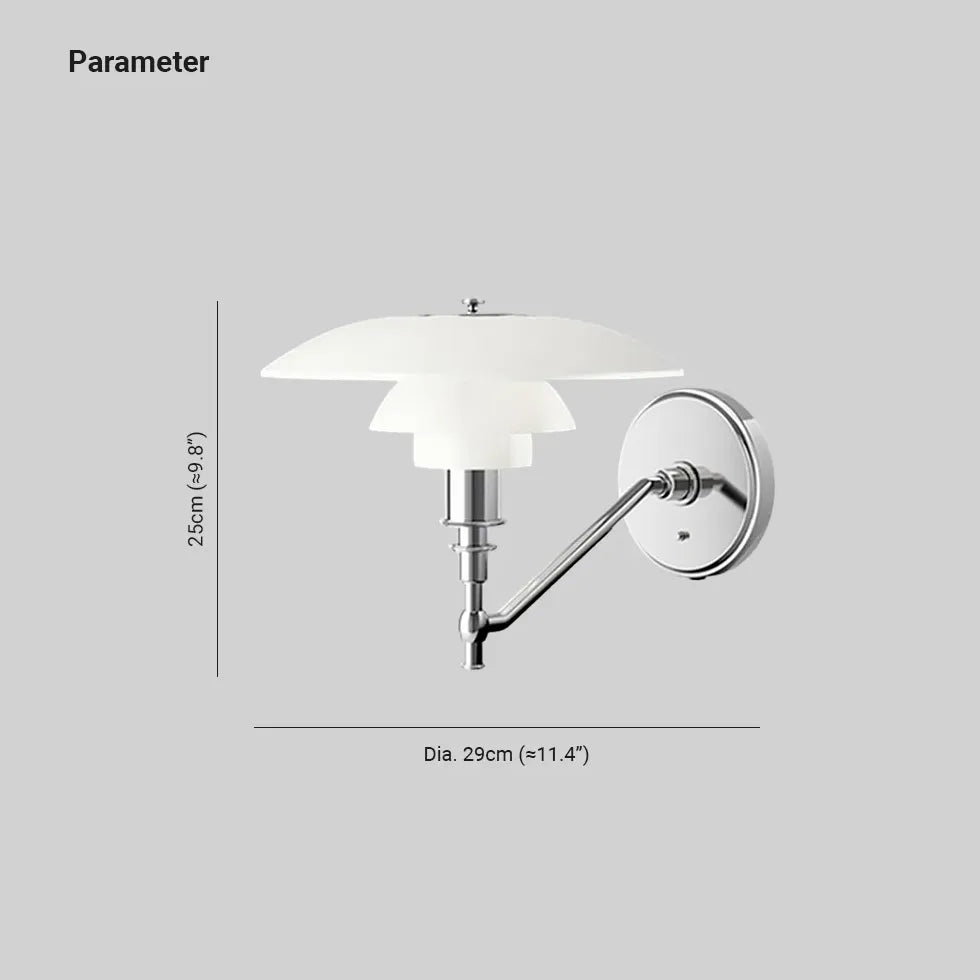 Paramme di vetro cromate in vetro moderno luci murali