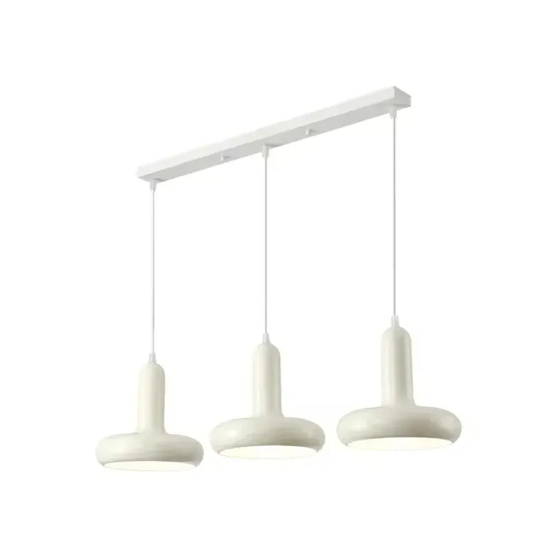 Sleek Rounded Design White Dining Pendant Light