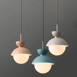 Colorful Lampshades Modern Glass Pendant Light