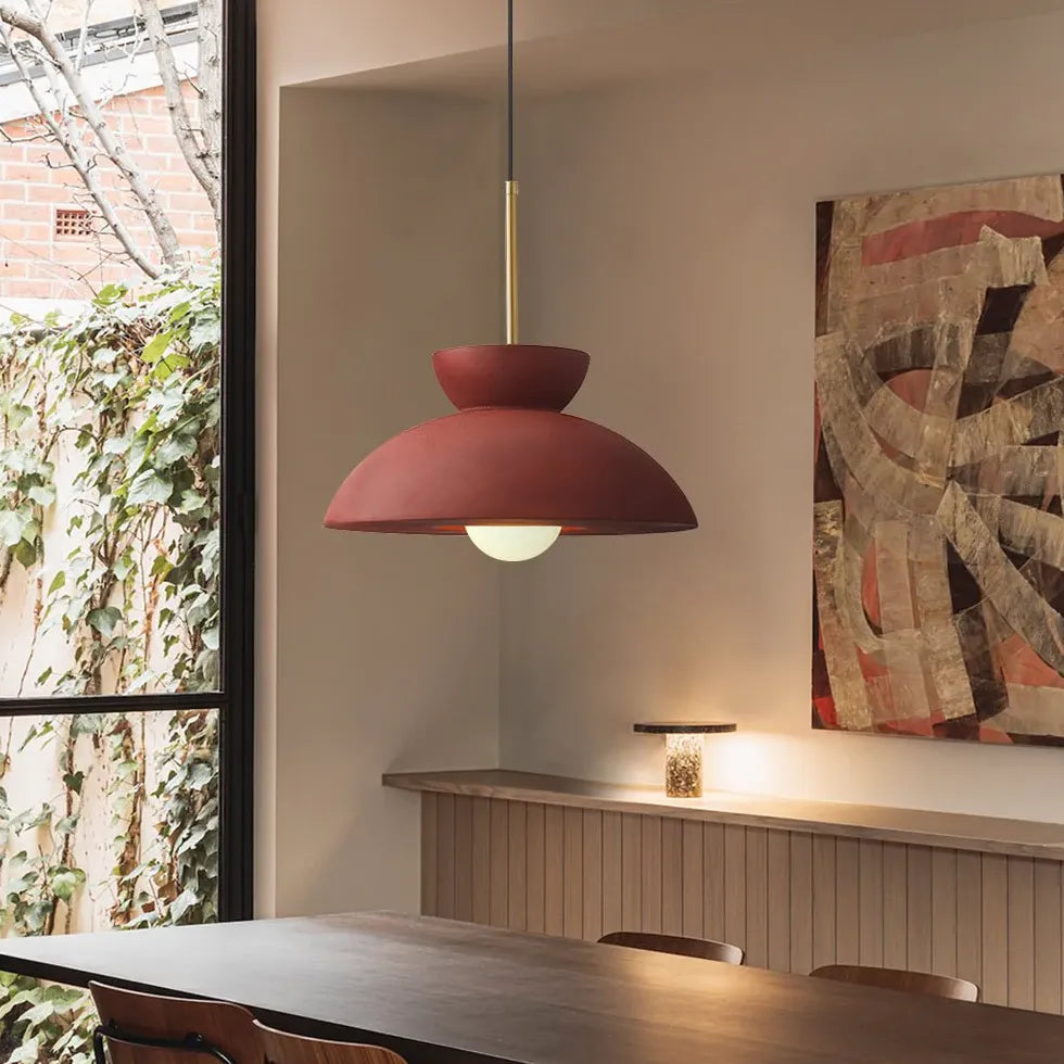 Lampadari Moderni Sala Pranzo Eleganza Rosso Opaco