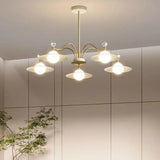 Layered Streamline Gold Pendant Light