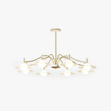 Vetro e Cristallo Lampadario  per Soggiorno Elegante