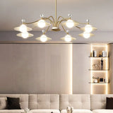 Layered Streamline Gold Pendant Light