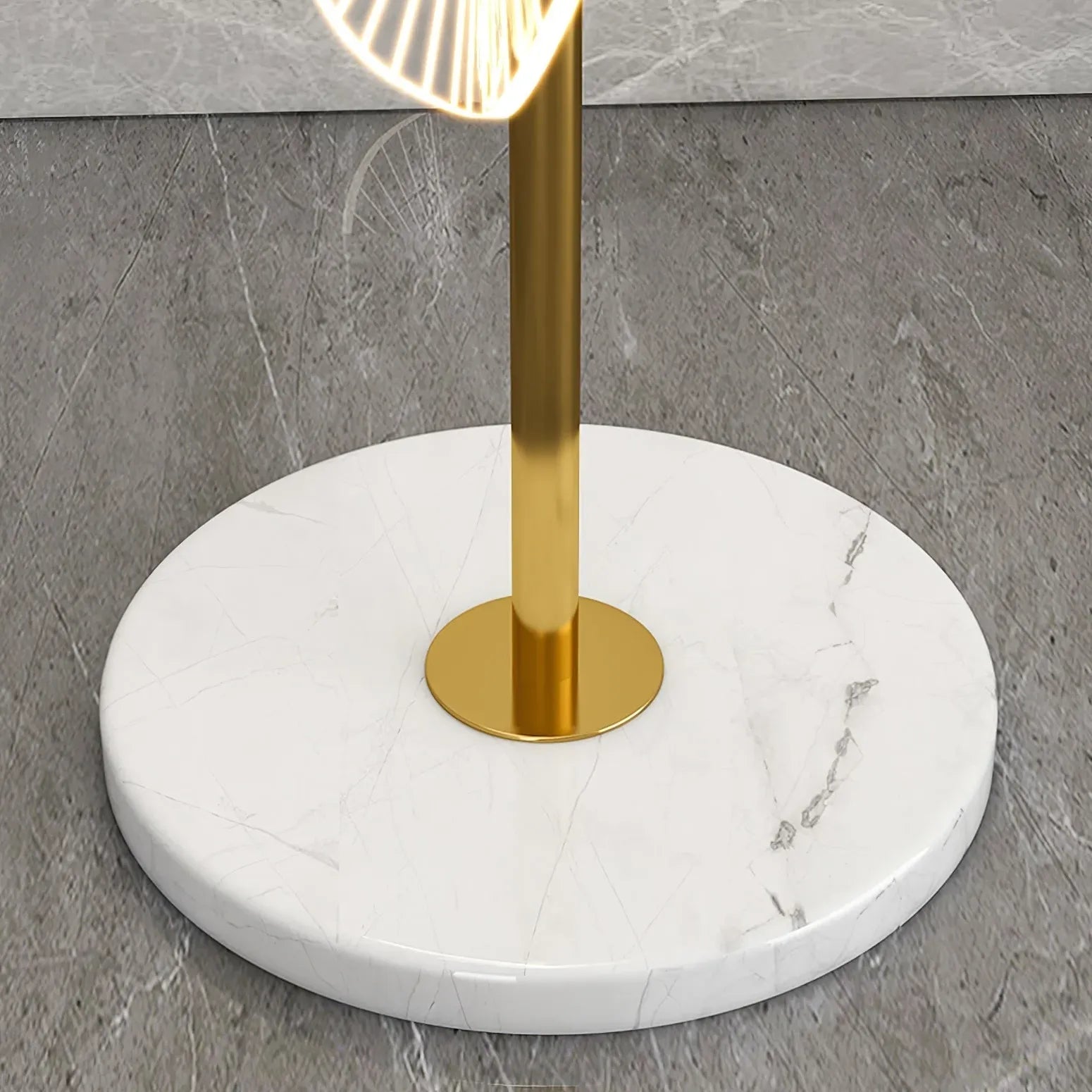 Lampada da pavimento decorativa a disco acrilico multi-testa